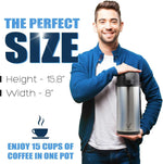 Dispensador de café con bomba de aire, para agua fría/caliente, 102 OZ