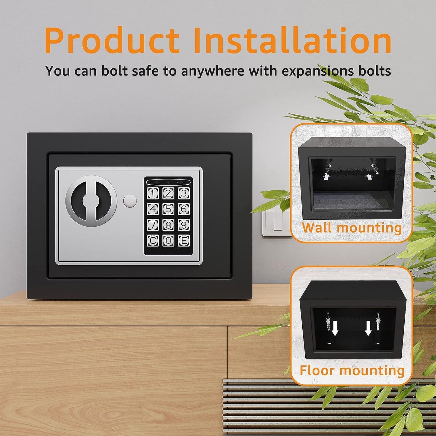 Caja fuerte pequeña con llaves y código Goldenkey