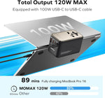 Adaptador de corriente, universal, 120V, 170 W, 2 USB-C 2 USB-A.