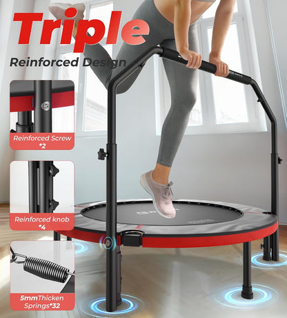 Trampolín Plegable BCAN 40'' Para Adultos Con Asa Ajustable