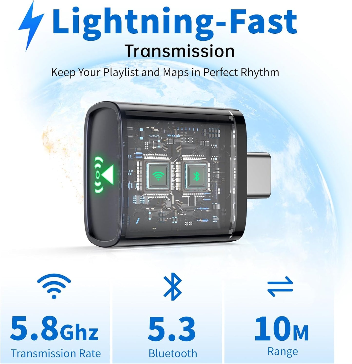 Adaptador inalámbrico CarPlay para Apple iPhone 2025.