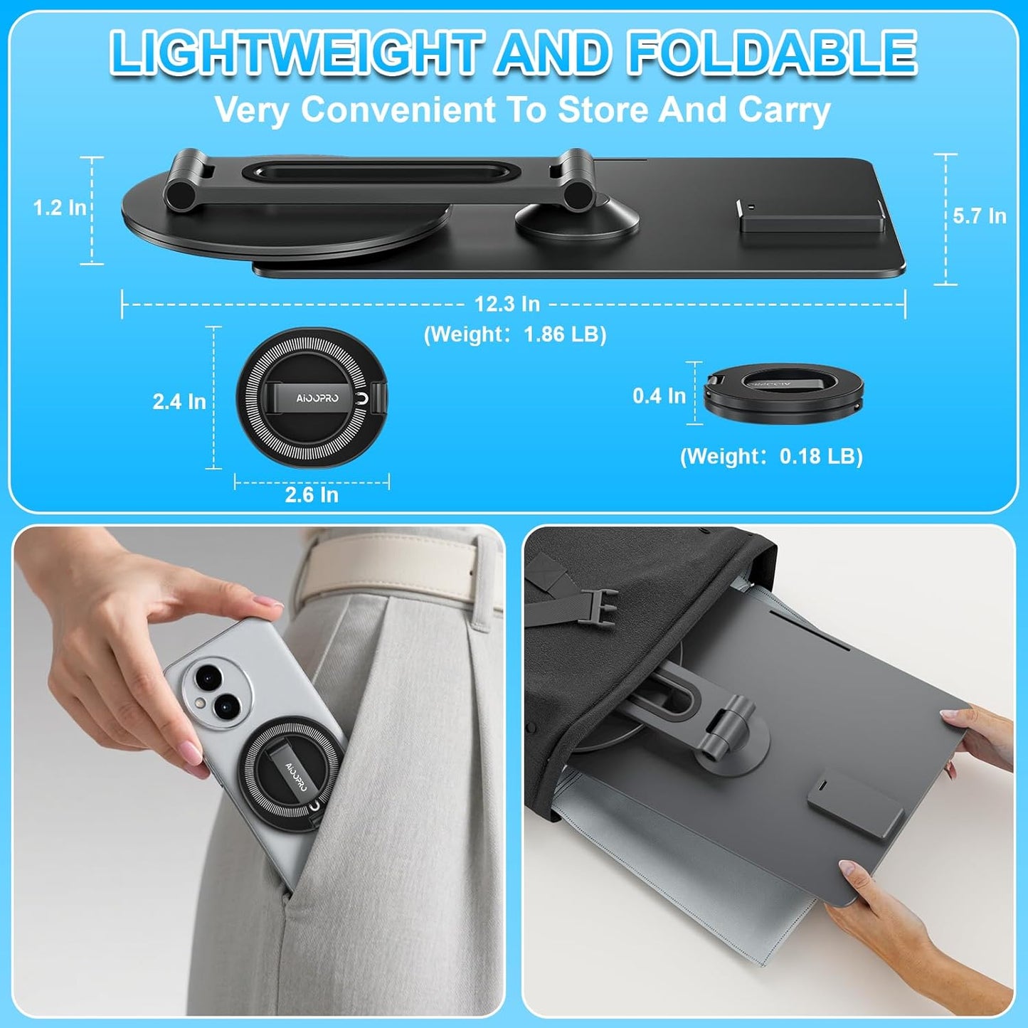 Soporte de carga inalámbrico magnético 2 en 1,  iPad Pro 11" M4.