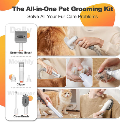 Kit Aseo Mascotas Aspiradora Grooming Afloia LM1 5 En 1