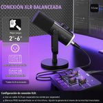 Micrófono Fifine AM8 dinámico XLR/USB para podcasts (USADO)