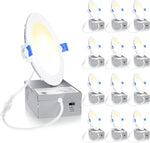 LED Empotrables 6" ultra delgadas 12pz Ensenior 12W Regulables