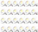 Luces empotrables Amico 24 Pack 5/6", 5CCT borde deflector blanco