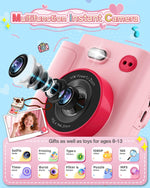 Cámara para niños, digital HD 1080P, tarjeta SD, impresión y selfie.