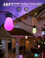 Guirnalda de luces inteligentes para exteriores Govee H7015, 48FT.