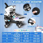 Patines Para Niños Ajustables 4 Ruedas Con Luces S 170-19.5CM