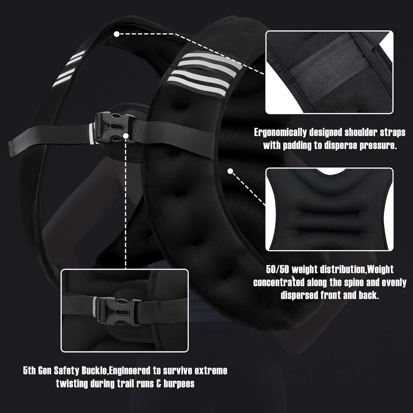 NATURELUX Chaleco con peso para hombres o mujeres. 10LB