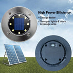 Luces solares de suelo para jardín, 8pcs, impermeables, 1.20V.