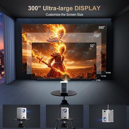 Proyector WiFi Bluetooth 1080P 4K cine en casa