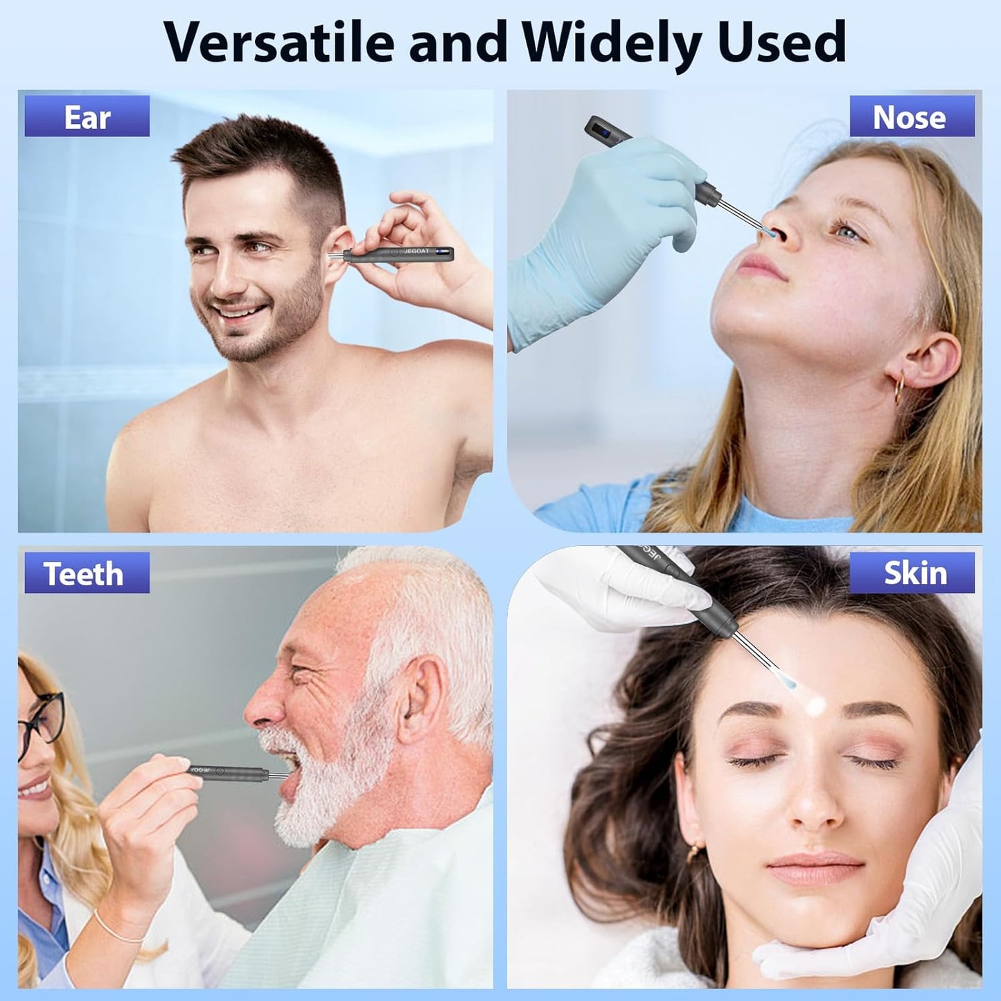 Cámara de eliminación de cera de oído incluye 9 púas de oído.