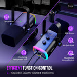 Micrófono FIFINE AM8T USB XLR RGB Con Brazo