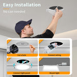 Luces LED Empotrables 8” Paquete 6 1800 lm Regulables 3K- 6K