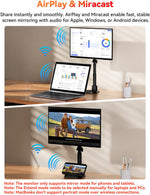 Monitor portátil inalámbrico Hotyeah 15.6", 1080P USB-C / HDMI