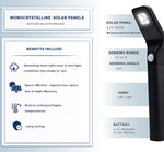 Morvat, Luz solar con sensor de movimiento, para jardin, paisaje.