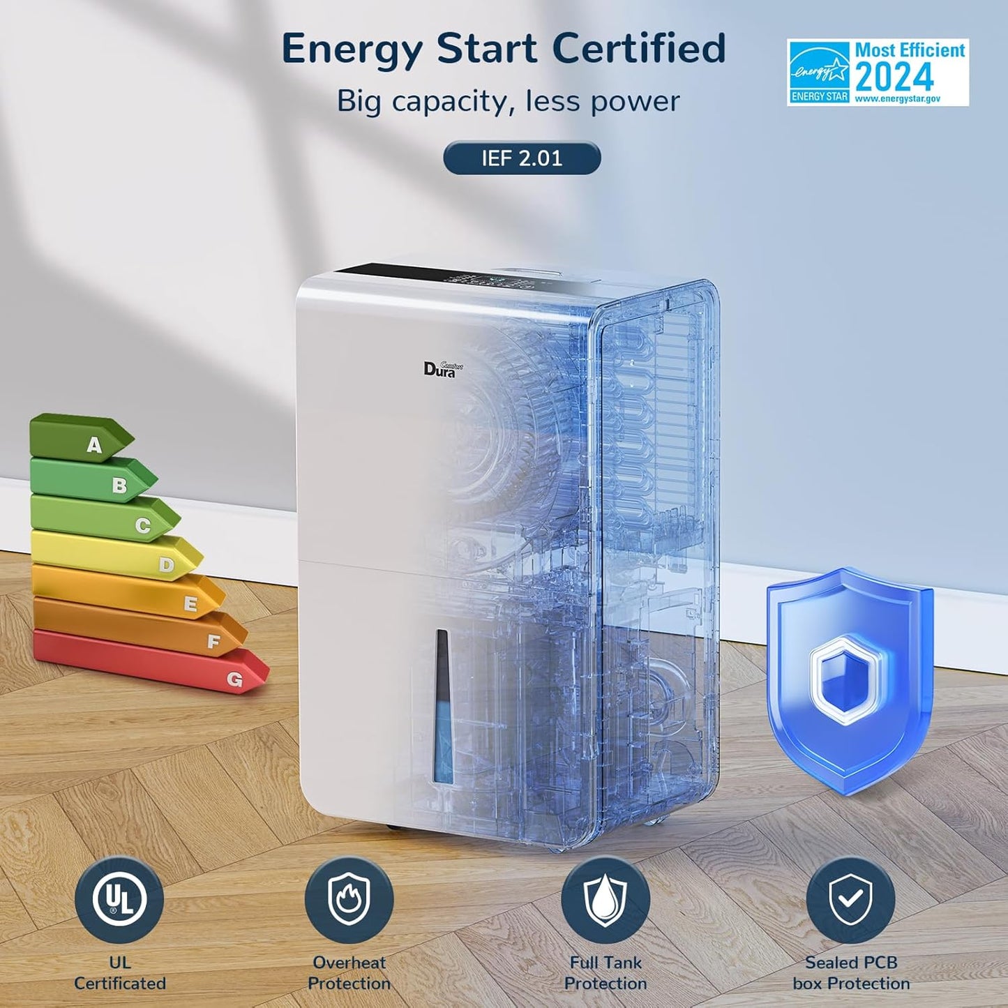 Deshumidificador, 4500 pies cuadrados, manguera drenaje,(USADO).