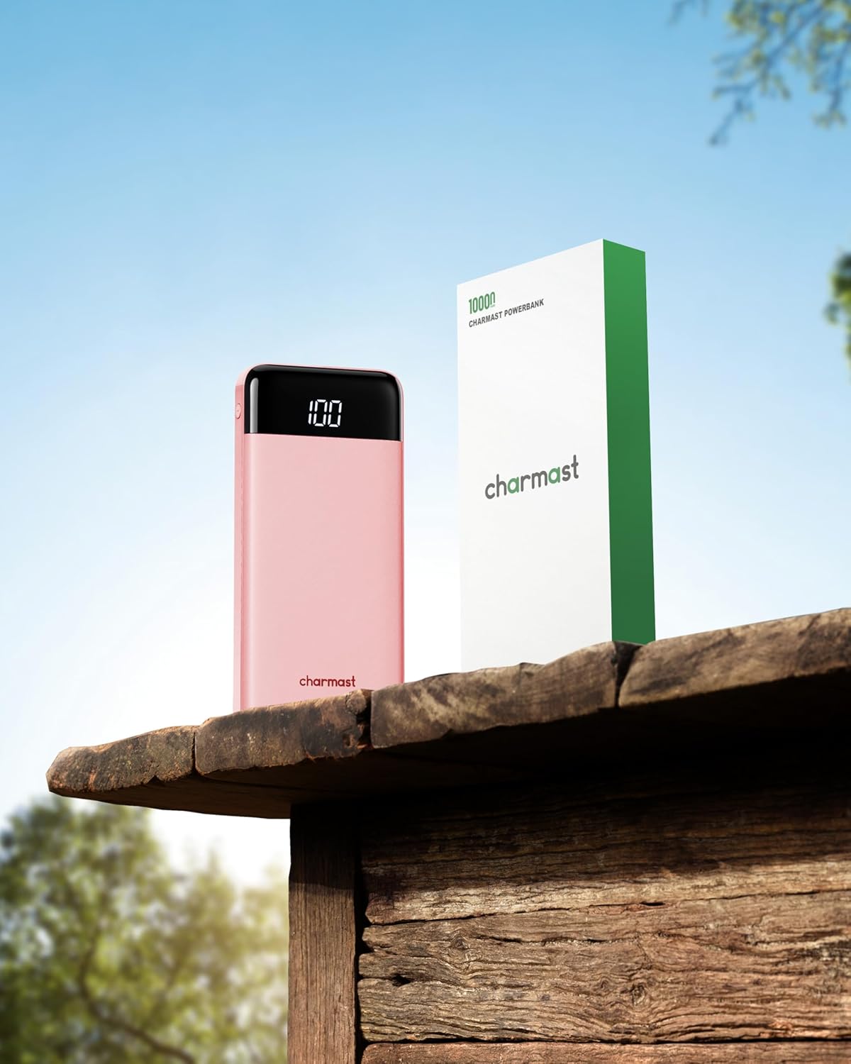 Charmast Cargador portátil con cables incorporados