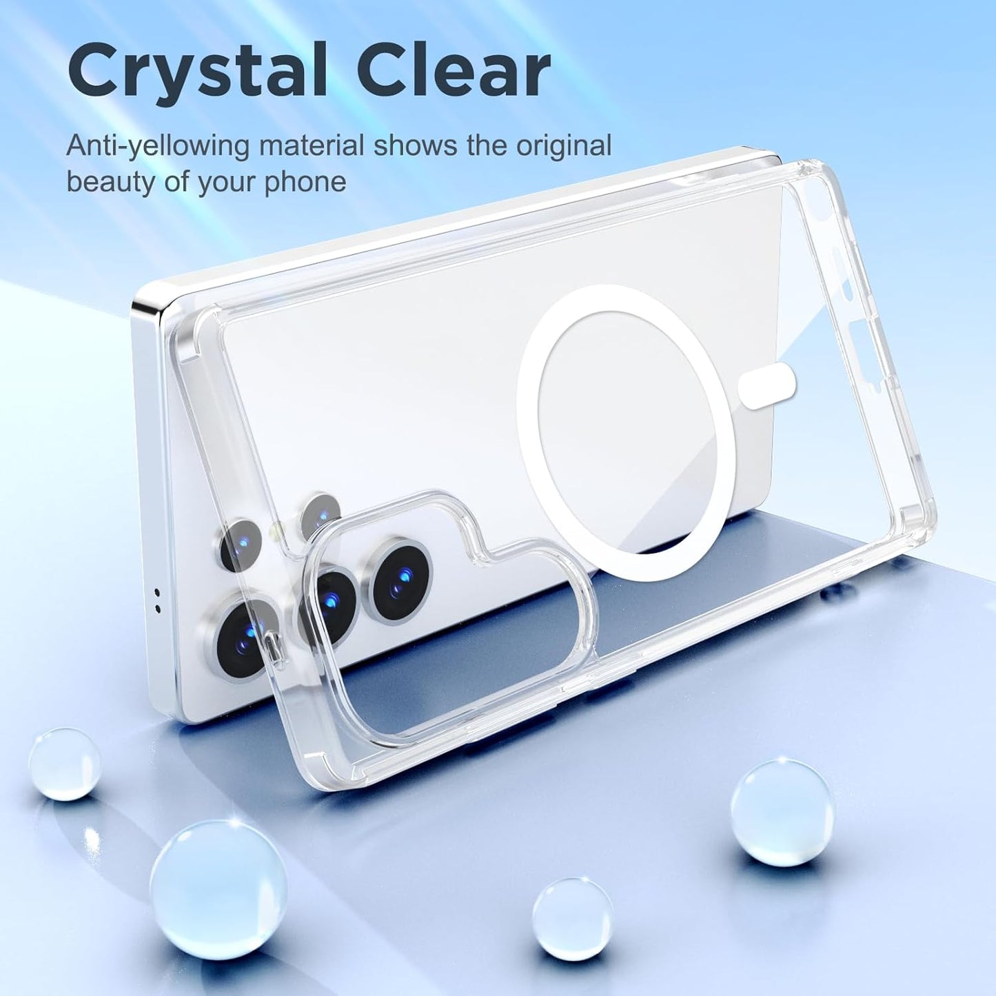 Funda magnetica para Samsung Galaxy S25 Ultra transparente