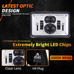 4 faros delanteros LED rectangulares de 60 W, 4 x 6" Z-OFFROAD