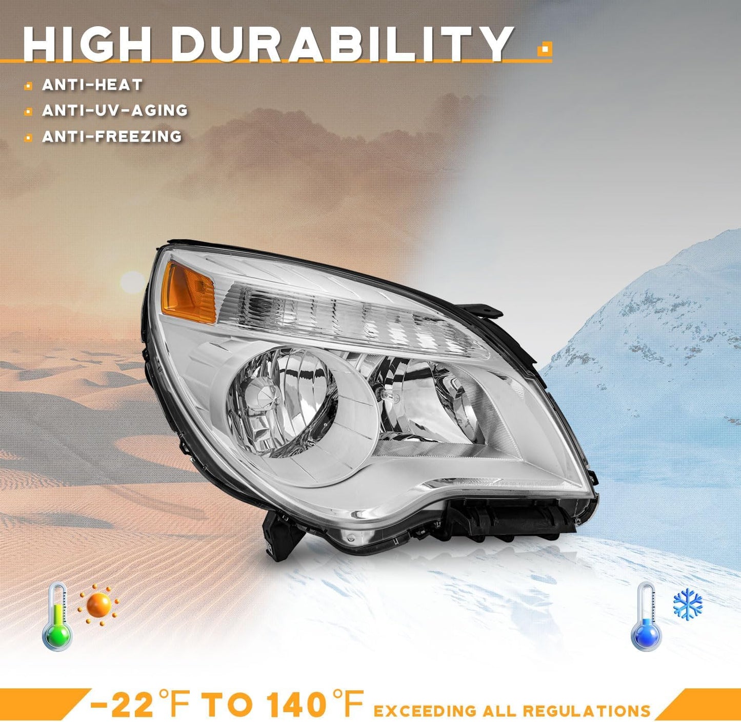 Conjunto de faros delanteros para Chevy Equinox, 2010-2015.