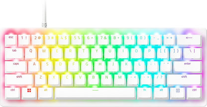 Teclado Optico Analógico Del 60%  Blanco Razer Huntsman V3 Pro Mini
