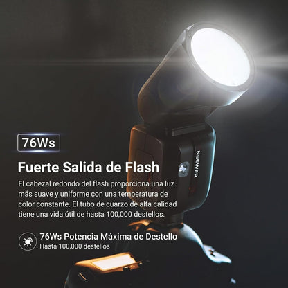 Flash TTL Neewer Z2Pro-C Cabeza Redonda Canon HSS 76W SIN BASE