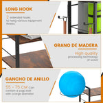 Rack Organizador para Tapetes de Yoga y Gimnasio con Soporte para Pelota
