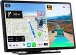 Visualización portátil de 9 " para coche, Apple CarPlay y Android Auto, cámara 4K y 1080P
