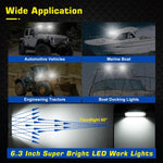 Kit de 2 luces impermeables de 6", anti-niebla, multiusos.