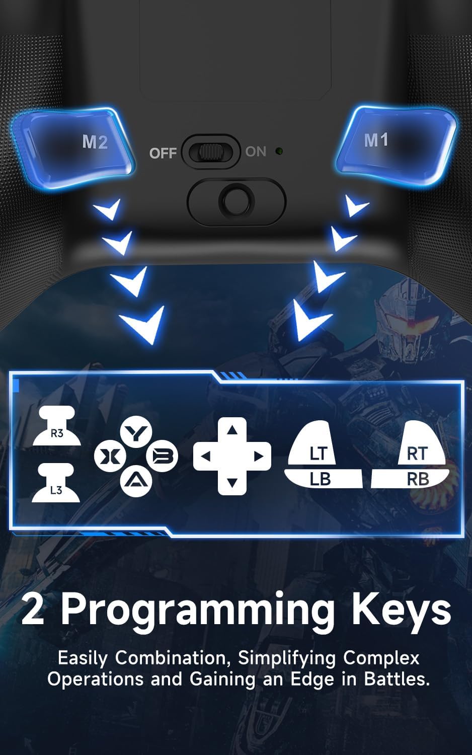 Controlador inalámbrico Bluetooth, para PC, iluminación RGB (USADO).