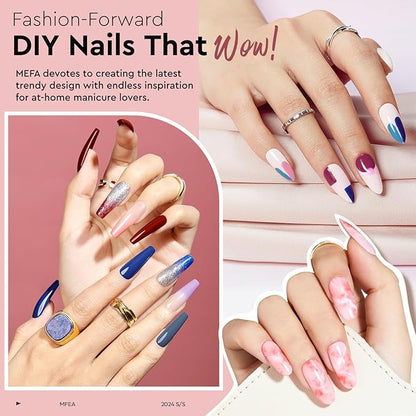 Kit de esmaltes de uñas en gel Mefa de 56 piezas