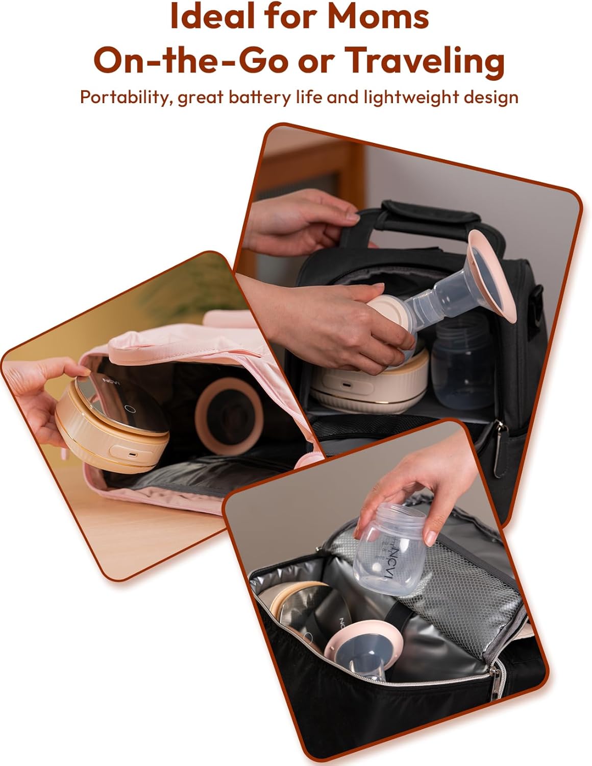 Bomba de succión de leche, eléctrica, recargable, sin BPA.