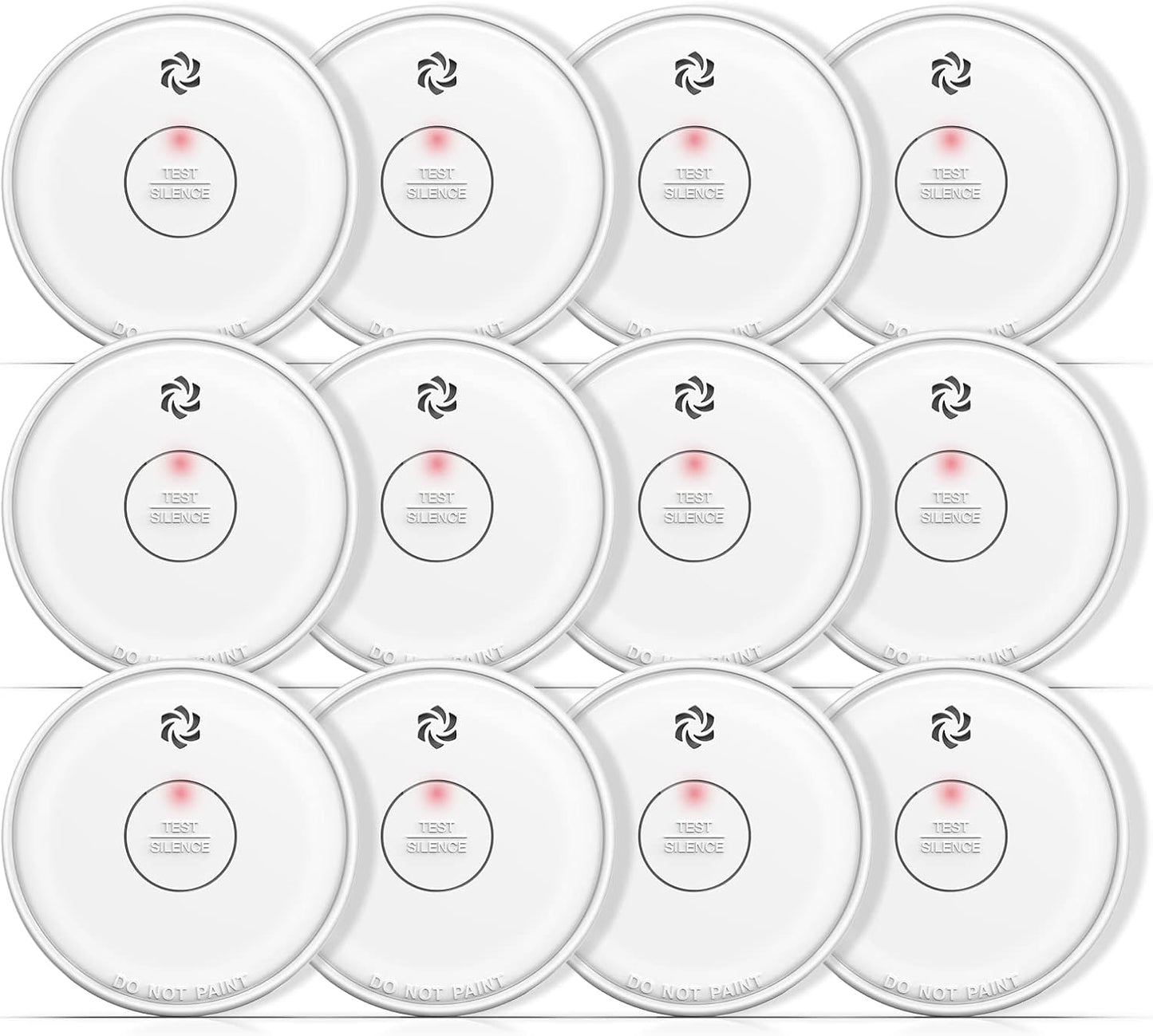 Detectores de humo, tecnología fotoeléctrica, 12 pcs, Putogesafe ZA206.