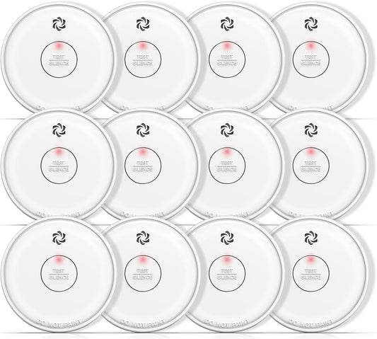 Detectores de humo, tecnología fotoeléctrica, 12 pcs, Putogesafe ZA206.