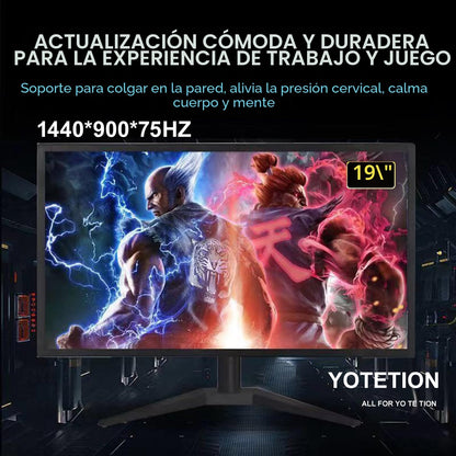Monitor Yoyetion de 19" HD (1440 x 900), 75HZ HDMI-VGA, LED.