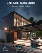Cámara Solar de Seguridad ZUMIMALL 2K 3MP 360° WiFi 2.4G Inalámbrica
