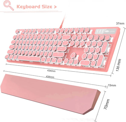 Teclado mecánico para juegos, MageGee, retroiluminado c/cable.