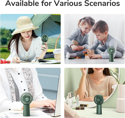Ventilador Portátil JISULIFE Recargable 3 Velocidades