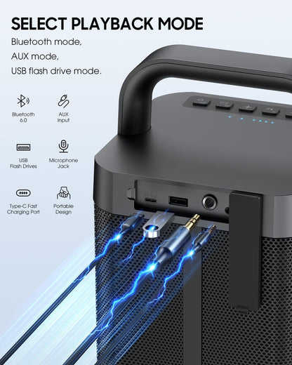 Altavoz Bluetooth Portátil Con Graves Profundos COMISO