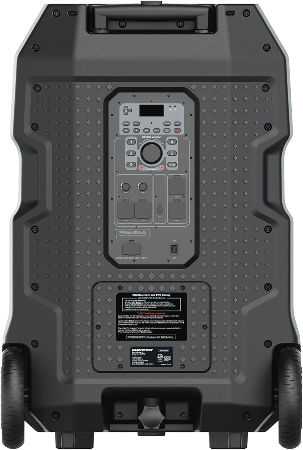 Altavoz Bluetooth portátil, Monster Rockin' Roller X, potente c/ruedas.