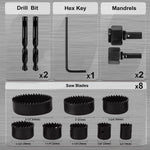 Kit de brocas sierra de agujero, KATA, madera-PVC y yeso (DETALLE)