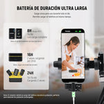 NEEWER CM28 Micrófono Lavalier Inalámbrico 2TX 1RX 4GB