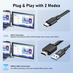 Monitor portátil extensor, 14" FHD 1080P, Plug and Play  (USADO)