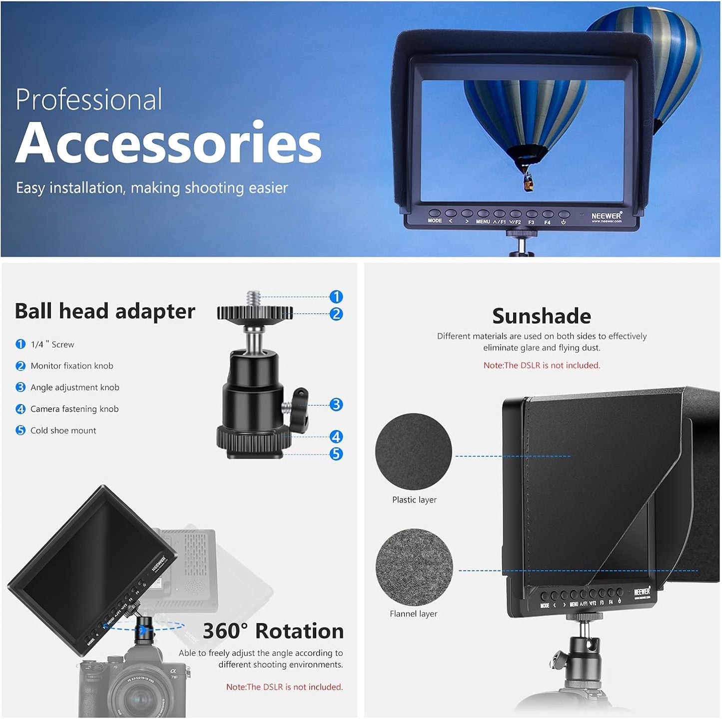 NEEWER F100 Cámara de 7 Pulgadas Monitor (USADO)