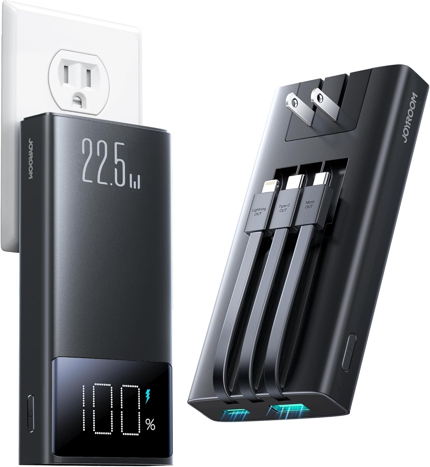 Cargador portátil de 10000 mAh (3 cables) JOYROOM