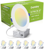 Luz Led Empotrable Daminy 6 Pzas 6'' 10W Regulable CCT