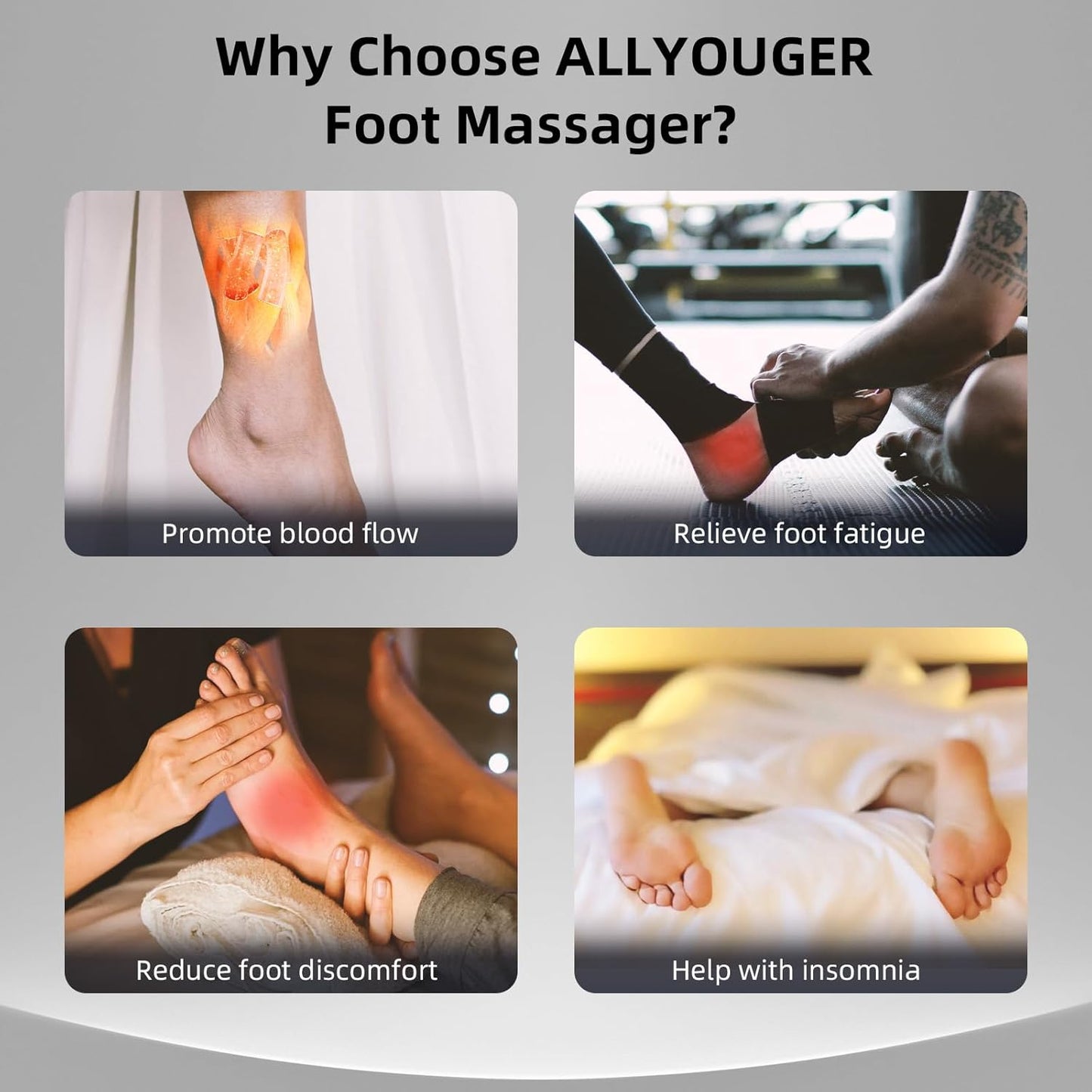 Masajeador de pies, calor, vibración, compresión y amasamiento.(USADO)