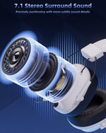 Auriculares inalámbricos, para juegos, de 2,4GHz, BT 5.3, luz RGB.